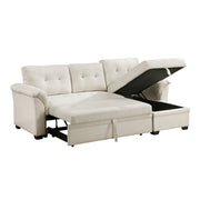 8477BEG*SC (3)2-Piece Reversible Sectional with Pull-out Bed, Reversible Chaise and Hidden Storage - 8477BEG*SC