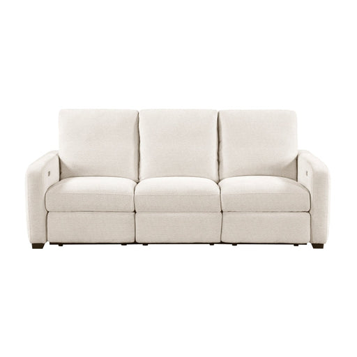 8479BEG-3PW Power Double Reclining Sofa with USB Charging Ports - 8479BEG-3PW