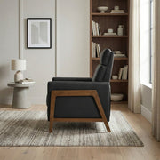 8489BLK-1PB Push Back Reclining Chair - 8489BLK-1PB