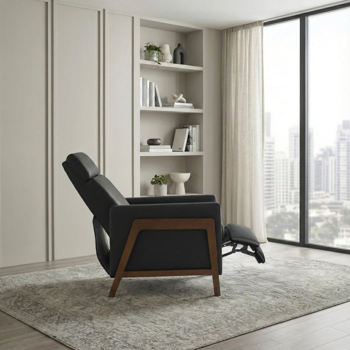 8489BLK-1PB Push Back Reclining Chair - 8489BLK-1PB