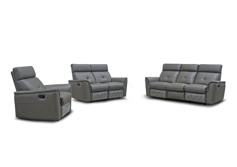 8501 Dark Grey Manual Recliner Set - DMV FurnitureLiving Room Set