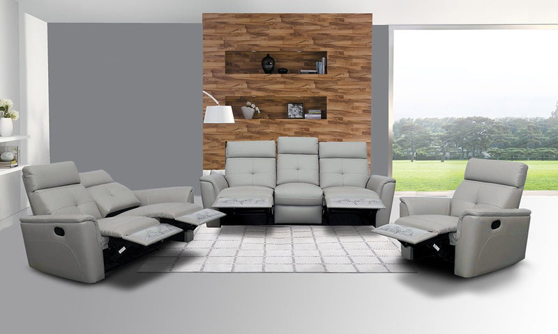 8501 Light Grey W/Manual Recliners Set - DMV FurnitureLiving Room Set