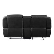 8516BK-2 Double Reclining Love Seat with Center Console, Receptacles and USB Ports - 8516BK-2
