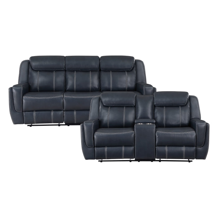 8516BU*2 2pc Set: Sofa, Love - 8516BU*2