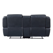 8516BU-2 Double Reclining Love Seat with Center Console, Receptacles and USB Ports - 8516BU-2