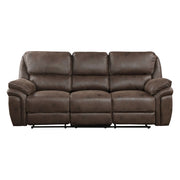 8517BRW*2 2pc Set: Sofa, Love - 8517BRW*2