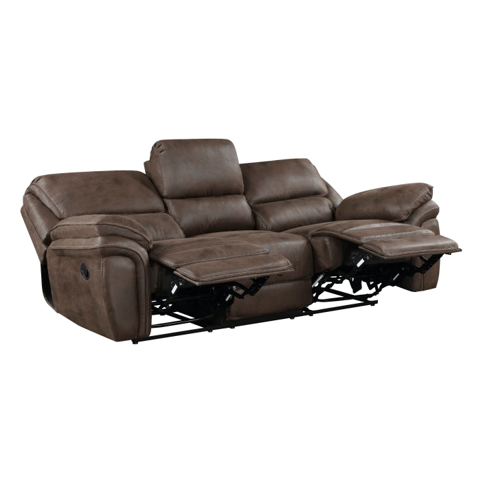8517BRW*2 2pc Set: Sofa, Love - 8517BRW*2