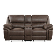 8517BRW*2 2pc Set: Sofa, Love - 8517BRW*2