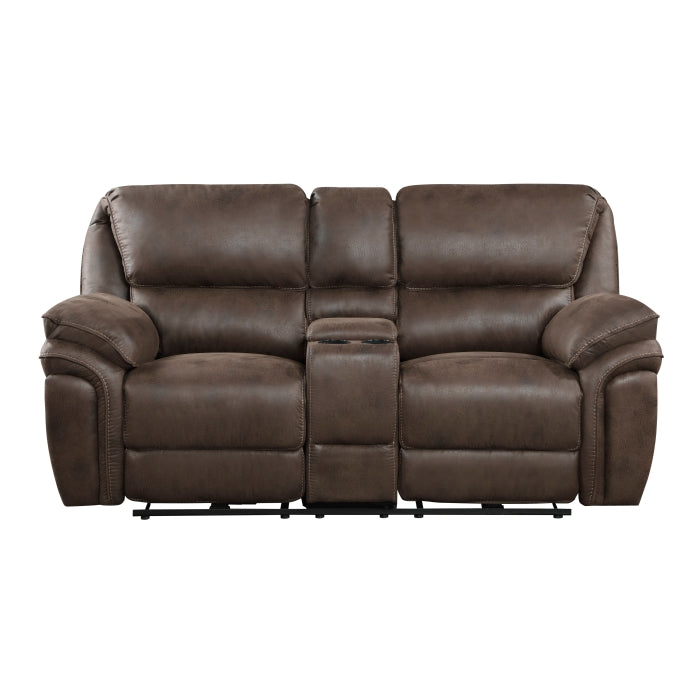 8517BRW*2PW 2pc Set: Sofa, Love (Power) - 8517BRW*2PW
