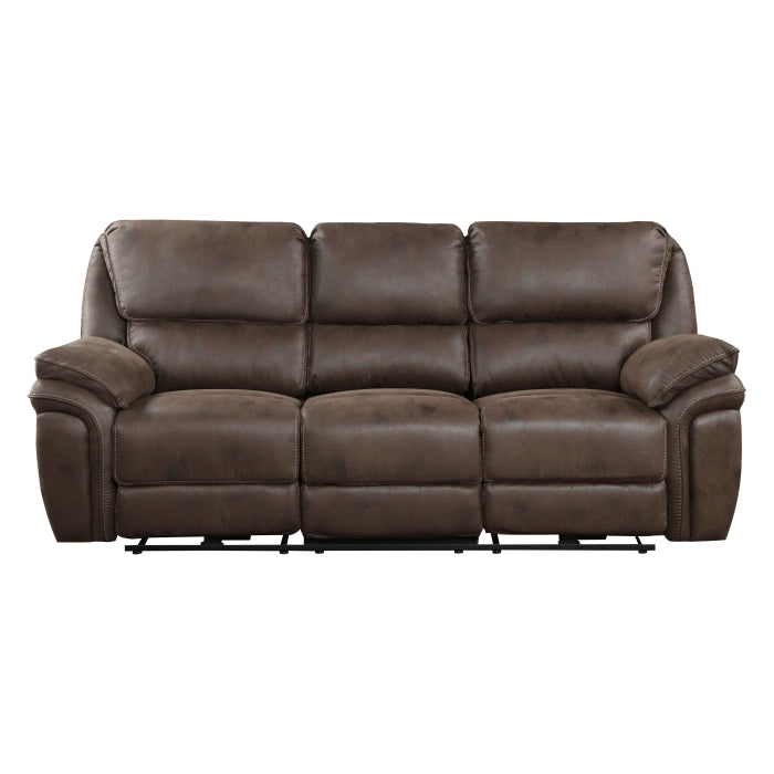 8517BRW-3PW Power Double Reclining Sofa - 8517BRW-3PW