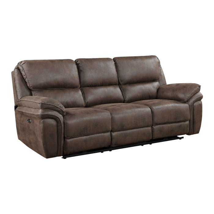 8517BRW-3PW Power Double Reclining Sofa - 8517BRW-3PW