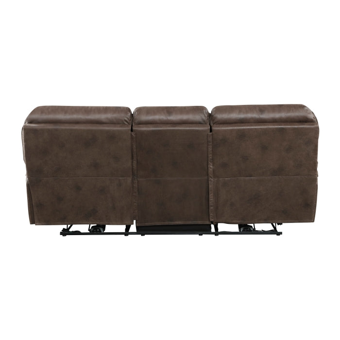 8517BRW-3PW Power Double Reclining Sofa - 8517BRW-3PW