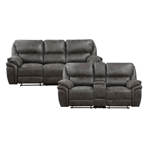 8517GRY*2 2pc Set: Sofa, Love - 8517GRY*2