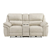 8517PWT-2PW Power Double Reclining Love Seat with Center Console - 8517PWT-2PW