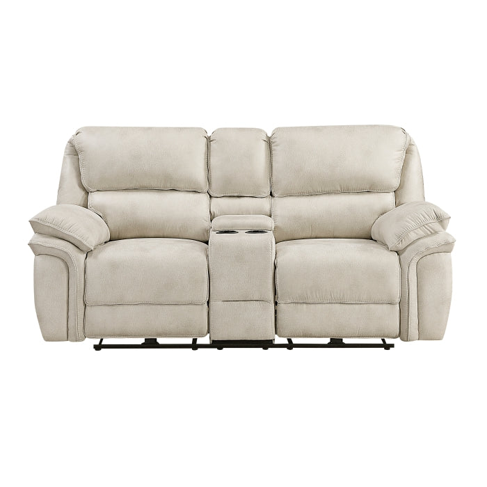 8517PWT-2PW Power Double Reclining Love Seat with Center Console - 8517PWT-2PW