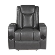 8522GRY-1PW Power Reclining Chair with Wireless Charger, Cooling Cup-Holder, Storage Arms, Wireless Speakers, LED Light and USB port - 8522GRY-1PW