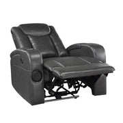 8522GRY-1PW Power Reclining Chair with Wireless Charger, Cooling Cup-Holder, Storage Arms, Wireless Speakers, LED Light and USB port - 8522GRY-1PW