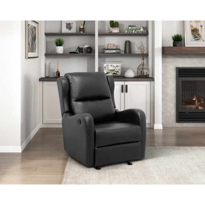 8527BLK-1GD Glider Reclining Chair - 8527BLK-1GD