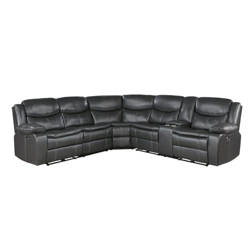 8528DG*SCPW (3)3-Piece Power Reclining Sectional with Right Console - 8528DG*SCPW