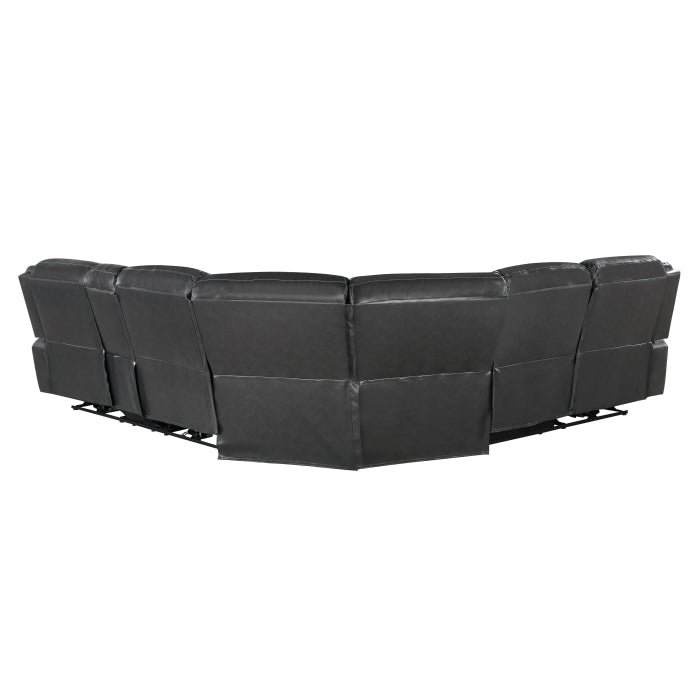 8528DG*SCPW (3)3-Piece Power Reclining Sectional with Right Console - 8528DG*SCPW