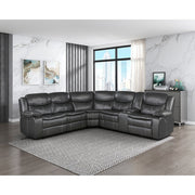 8528DG*SCPW (3)3-Piece Power Reclining Sectional with Right Console - 8528DG*SCPW