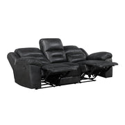 8538BK*2 2pc Set: Sofa, Love - 8538BK*2