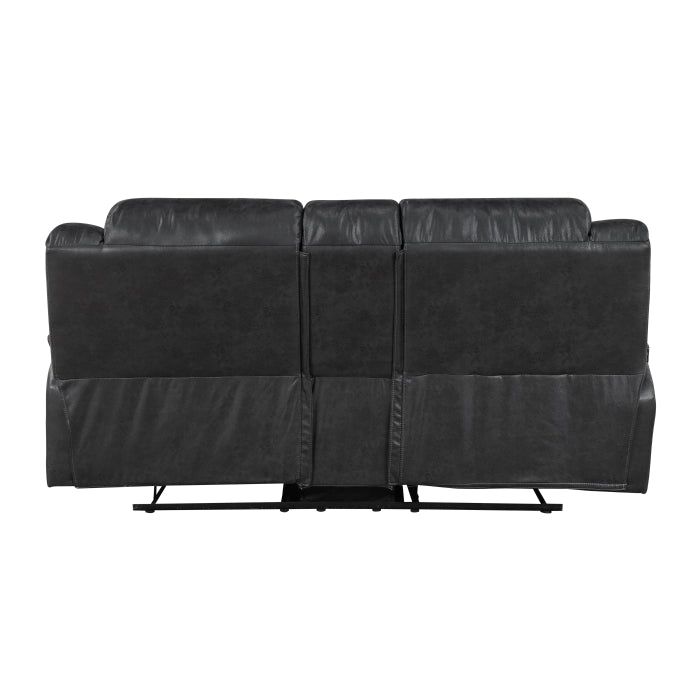 8538BK-2 Double Reclining Love Seat with Center Console - 8538BK-2