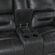 8538BK-2 Double Reclining Love Seat with Center Console - 8538BK-2