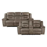 8538BR*2 2pc Set: Sofa, Love - 8538BR*2