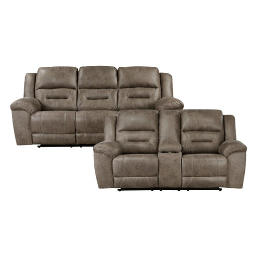 8538BR*2 2pc Set: Sofa, Love - 8538BR*2