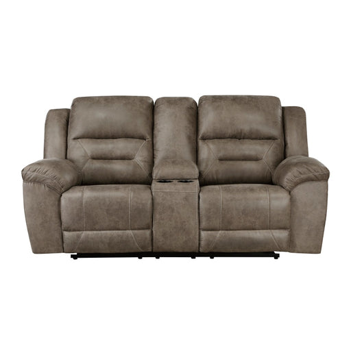 8538BR-2 Double Reclining Love Seat with Center Console - 8538BR-2