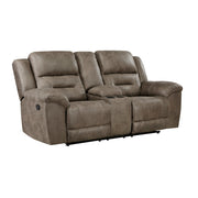 8538BR-2 Double Reclining Love Seat with Center Console - 8538BR-2