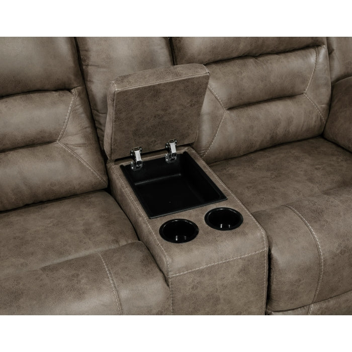 8538BR-2 Double Reclining Love Seat with Center Console - 8538BR-2