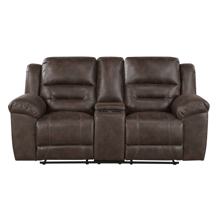 8538DB-2 Double Reclining Love Seat with Center Console - 8538DB-2