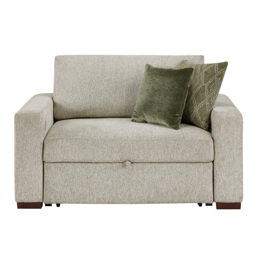 8548-215ACLA2* (2)Convertible Chair and Half with Pull-out Bed, Click Motion Back, Two Arms with Shelves and Charging Ports - 8548-215ACLA2*