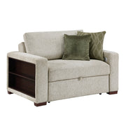 8548-215ACLA2* (2)Convertible Chair and Half with Pull-out Bed, Click Motion Back, Two Arms with Shelves and Charging Ports - 8548-215ACLA2*