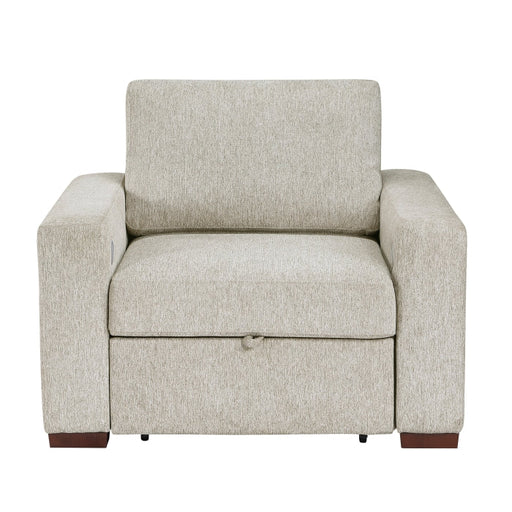 8548-2ACCLA2* (2)Convertible Chair with Pull-out Bed, Click Motion Back, Two Arms with Shelves and Charging Ports - 8548-2ACCLA2*