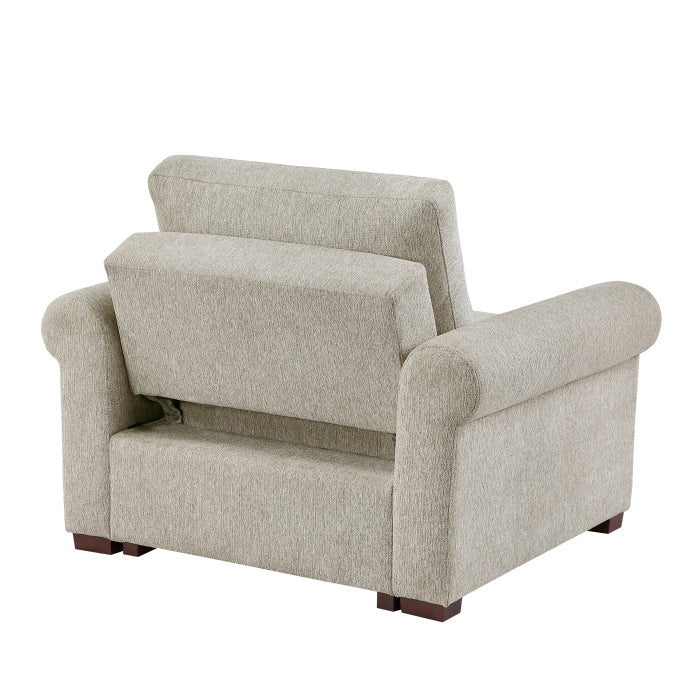8548-2ACCLA4* (2)Convertible Chair with Pull-out Bed, Click Motion Back and Two Roll Arms - 8548-2ACCLA4*