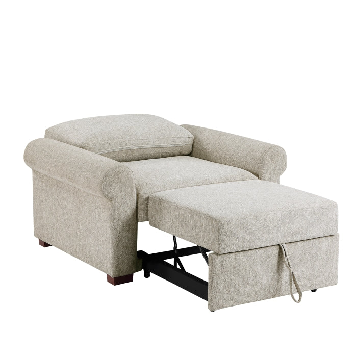8548-2ACCLA4* (2)Convertible Chair with Pull-out Bed, Click Motion Back and Two Roll Arms - 8548-2ACCLA4*