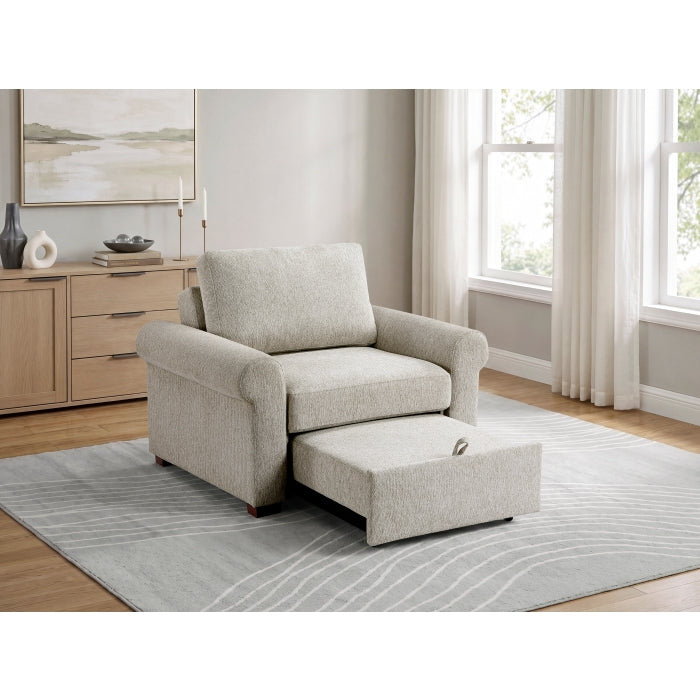 8548-2ACCLA4* (2)Convertible Chair with Pull-out Bed, Click Motion Back and Two Roll Arms - 8548-2ACCLA4*