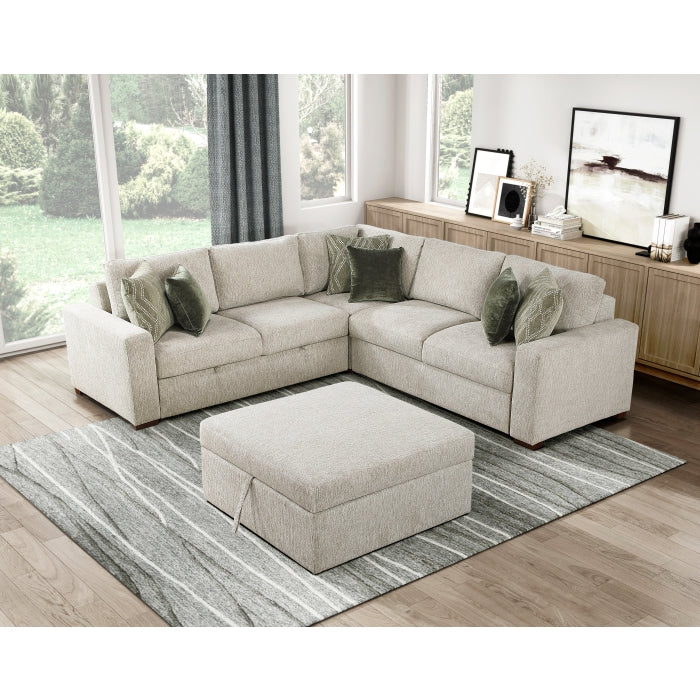 8548-2ACL Convertible Armless 2-Seater with Pull-out Bed and Click Motion Back - 8548-2ACL