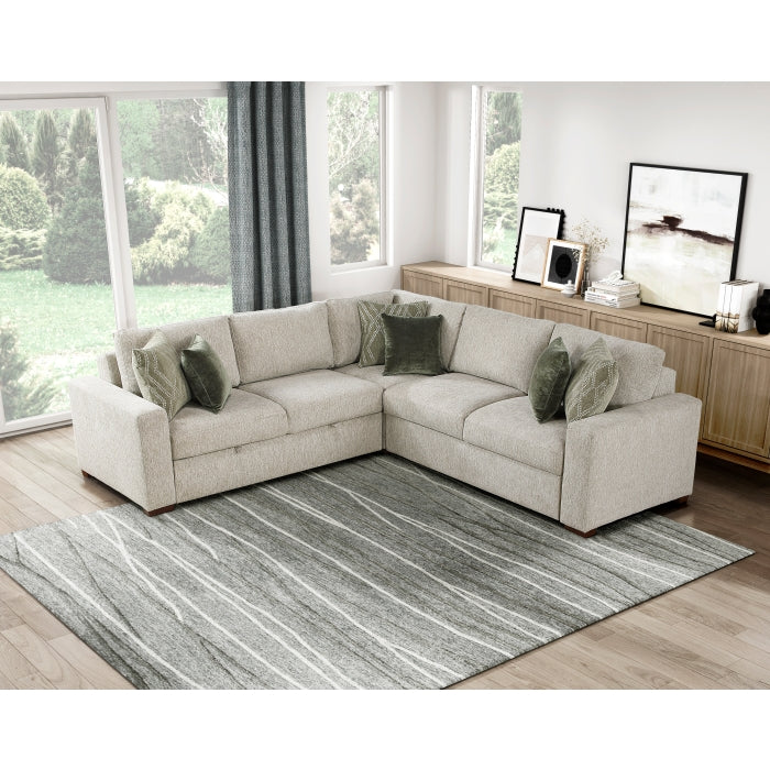 8548-2ACL Convertible Armless 2-Seater with Pull-out Bed and Click Motion Back - 8548-2ACL