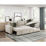 8548-2ACL Convertible Armless 2-Seater with Pull-out Bed and Click Motion Back - 8548-2ACL