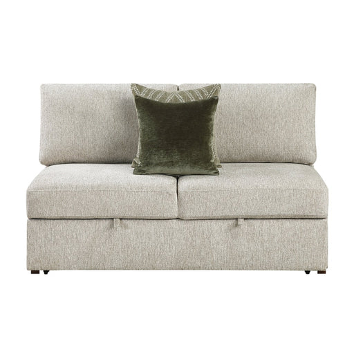 8548-2ACL Convertible Armless 2-Seater with Pull-out Bed and Click Motion Back - 8548-2ACL