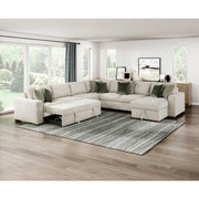 8548-2ACL Convertible Armless 2-Seater with Pull-out Bed and Click Motion Back - 8548-2ACL