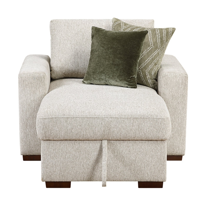 8548*2VCA (2)Convertible Chaise Lounge with Arms and Hidden Storage, Click Motion Back - 8548*2VCA