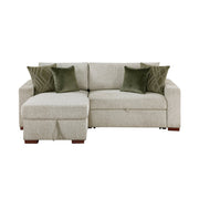 8548*3VC15ACLA (3)2-Piece Sectional with Reversible Chaise, Pull-out Bed and Hidden Storage, Click Motion Back - 8548*3VC15ACLA