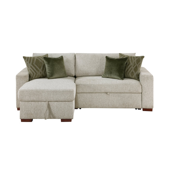 8548*3VC15ACLA (3)2-Piece Sectional with Reversible Chaise, Pull-out Bed and Hidden Storage, Click Motion Back - 8548*3VC15ACLA