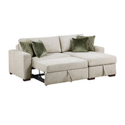 8548*3VC15ACLA (3)2-Piece Sectional with Reversible Chaise, Pull-out Bed and Hidden Storage, Click Motion Back - 8548*3VC15ACLA