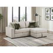 8548*3VC15ACLA (3)2-Piece Sectional with Reversible Chaise, Pull-out Bed and Hidden Storage, Click Motion Back - 8548*3VC15ACLA